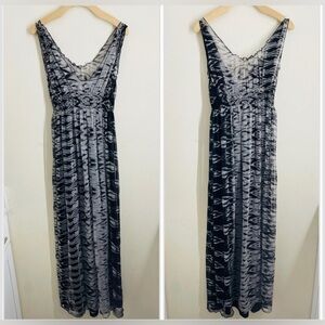 JOIE GREY AND BLACK PRINT MAXI DRESS